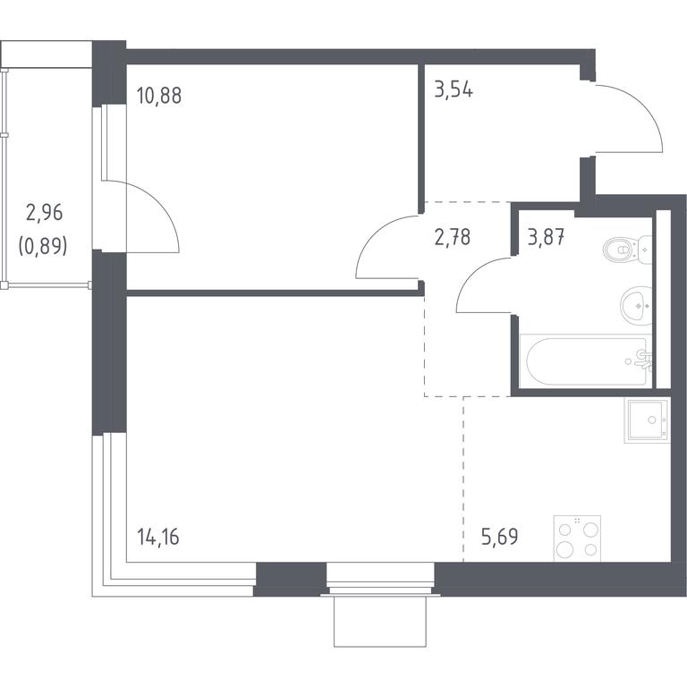 Apartment Sale, 41.81 sq. m. at Kvartal Zapadnyj, kvartal № 76, Marushkinskoye Settlement, Moscow, Russia #1 Apartment Sale, 41.81 sq. m. at Kvartal Zapadnyj, kvartal № 76, Marushkinskoye Settlement, Moscow, Russia #1