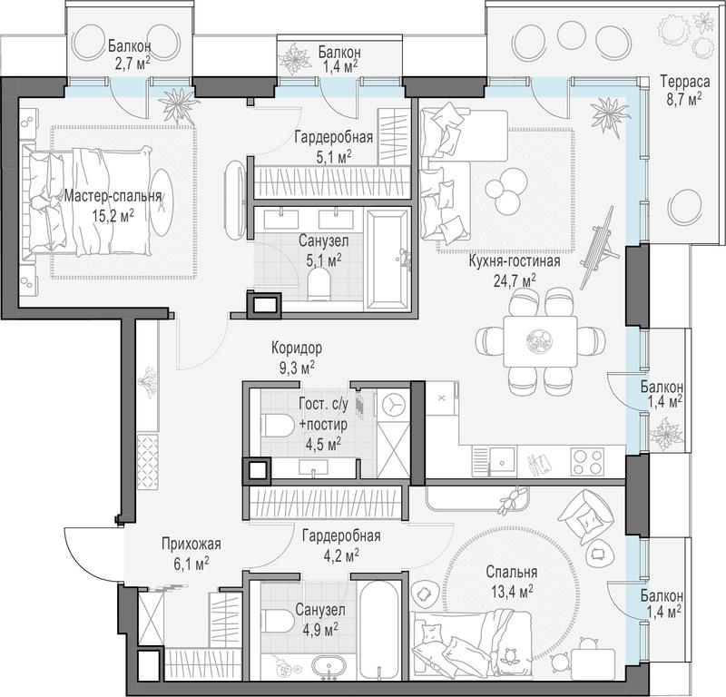 3-BD Apartment Sale, 96.7 sq. m. at Tishinskiy bulvar, Gruzinsky Val Street, 10, Moscow, Russia #1 3-BD Apartment Sale, 96.7 sq. m. at Tishinskiy bulvar, Gruzinsky Val Street, 10, Moscow, Russia #1