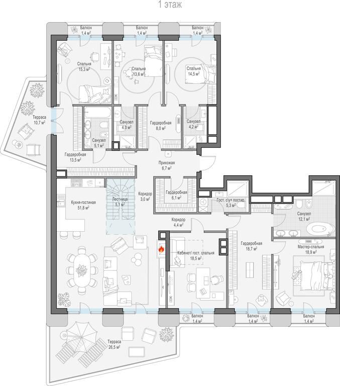 4-BD Apartment Sale, 241.8 sq. m. at Tishinskiy bulvar, Gruzinsky Val Street, 10, Moscow, Russia #1 4-BD Apartment Sale, 241.8 sq. m. at Tishinskiy bulvar, Gruzinsky Val Street, 10, Moscow, Russia #1