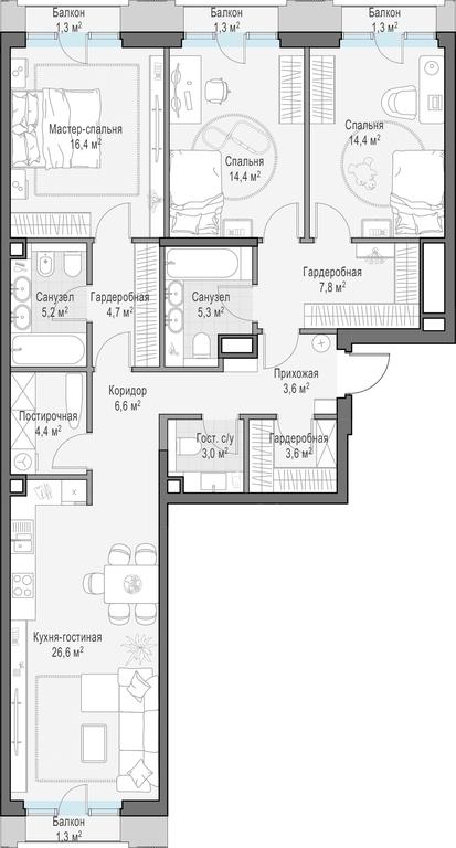 2-BD Apartment Sale, 120 sq. m. at Tishinskiy bulvar, Gruzinsky Val Street, 10, Moscow, Russia #1 2-BD Apartment Sale, 120 sq. m. at Tishinskiy bulvar, Gruzinsky Val Street, 10, Moscow, Russia #1