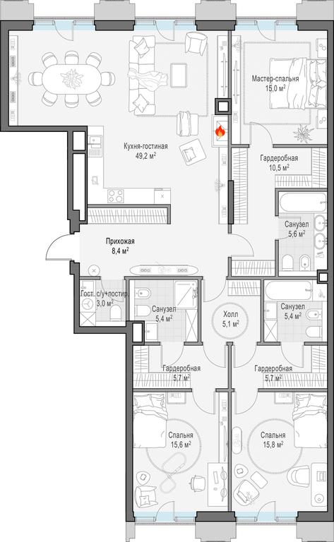 3-BD Apartment Sale, 152.6平方米 at Tishinskiy bulvar, Gruzinsky Val Street, 10, Moscow, Russia #1 3-BD Apartment Sale, 152.6平方米 at Tishinskiy bulvar, Gruzinsky Val Street, 10, Moscow, Russia #1