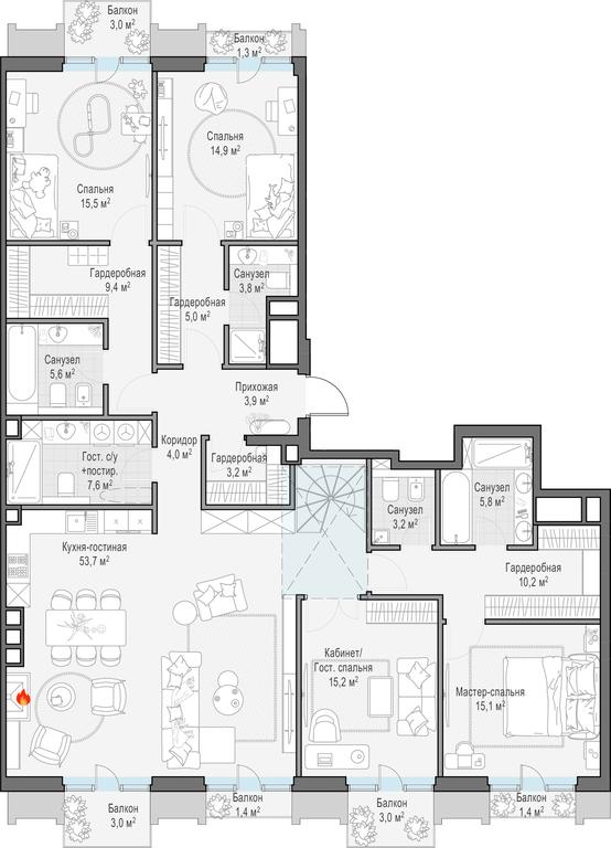 5-BD Apartment Sale, 182.7 sq. m. at Tishinskiy bulvar, Gruzinsky Val Street, 10, Moscow, Russia #1 5-BD Apartment Sale, 182.7 sq. m. at Tishinskiy bulvar, Gruzinsky Val Street, 10, Moscow, Russia #1