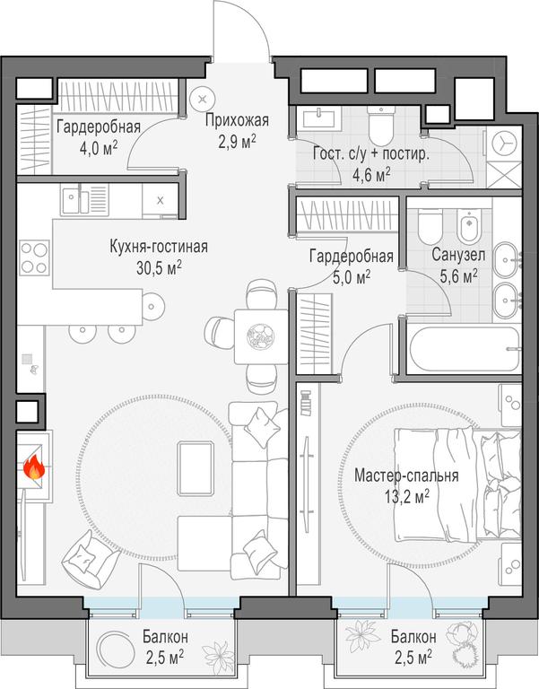 1-BD Apartment Sale, 68.5 sq. m. at Tishinskiy bulvar, Gruzinsky Val Street, 10, Moscow, Russia #1 1-BD Apartment Sale, 68.5 sq. m. at Tishinskiy bulvar, Gruzinsky Val Street, 10, Moscow, Russia #1