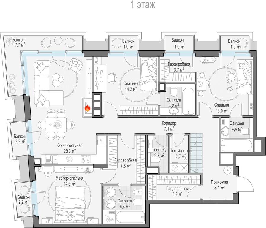 2-BD Apartment Sale, 130.6 sq. m. at Tishinskiy bulvar, Gruzinsky Val Street, 10, Moscow, Russia #1 2-BD Apartment Sale, 130.6 sq. m. at Tishinskiy bulvar, Gruzinsky Val Street, 10, Moscow, Russia #1