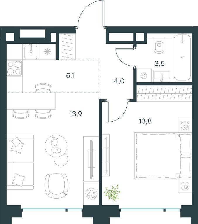 1-BD Apartment Sale, 40.3 sq. m. at Level Baumanskaya, Bolshaya Pochtovaya Street, 18, Moscow, Russia #1 1-BD Apartment Sale, 40.3 sq. m. at Level Baumanskaya, Bolshaya Pochtovaya Street, 18, Moscow, Russia #1