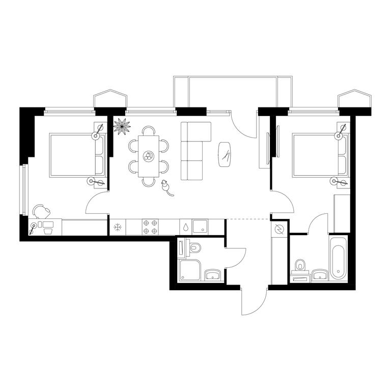 2-BD Apartment Sale, 61.8 sq. m. at Businovskiy Park, Izhorskaya Street, 6с5, Moscow, Russia #2 2-BD Apartment Sale, 61.8 sq. m. at Businovskiy Park, Izhorskaya Street, 6с5, Moscow, Russia #2