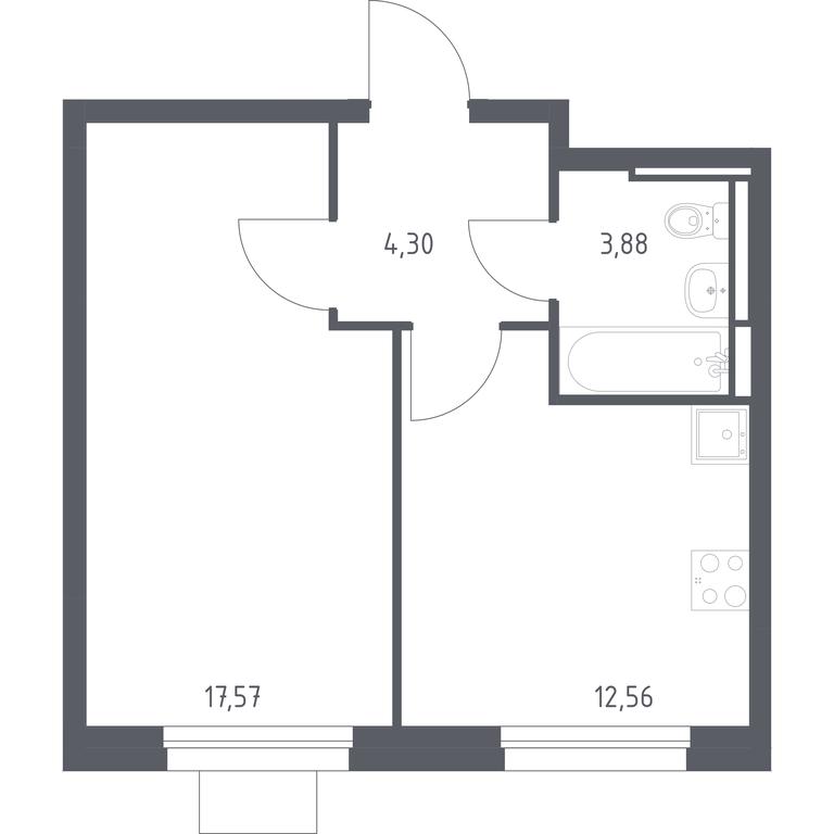 Apartment Sale, 38.31 sq. m. at Pribrezhnyi Park, Pribrezhniy Park Residential Complex, Village of Yam, Domodedovo City District, Moscow Region, Russia #1 Apartment Sale, 38.31 sq. m. at Pribrezhnyi Park, Pribrezhniy Park Residential Complex, Village of Yam, Domodedovo City District, Moscow Region, Russia #1
