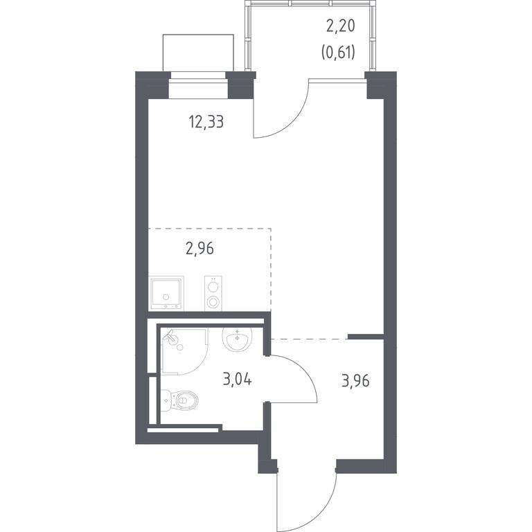 Apartment Sale, 22.9 sq. m. at Bogdanovskiy Les, derevnya Bogdanikha, Leninskiy City District, Moscow Region, Russia #1 Apartment Sale, 22.9 sq. m. at Bogdanovskiy Les, derevnya Bogdanikha, Leninskiy City District, Moscow Region, Russia #1