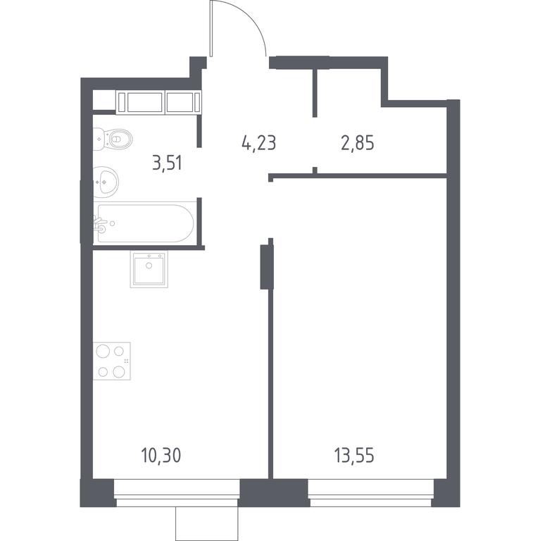 Apartment Sale, 33.3 sq. m. at Novograd Pavlino, Kosinskoye shosse, 2, Novoye Pavlino Microdistrict, Balashikha, Moscow Region, Russia #1