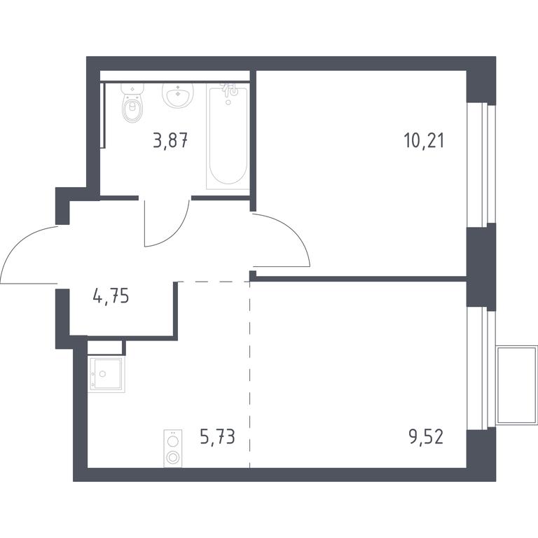 Apartment Sale, 34.08 sq. m. at Egorovo Park, 1-y kvartal, posyolok Zhilino-1, Lubertsy City District, Moscow Region, Russia #1 Apartment Sale, 34.08 sq. m. at Egorovo Park, 1-y kvartal, posyolok Zhilino-1, Lubertsy City District, Moscow Region, Russia #1