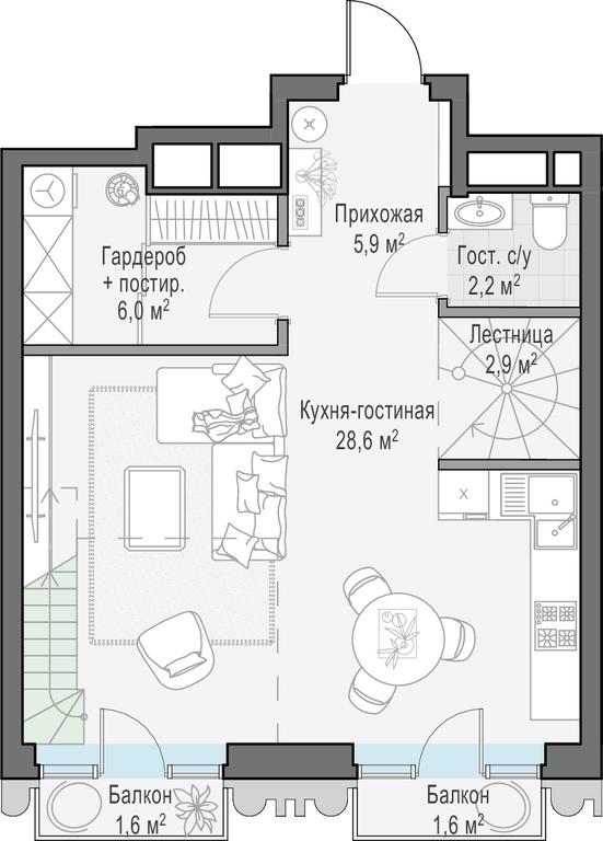 2-BD Apartment Sale, 64.5 sq. m. at Tishinskiy bulvar, Gruzinsky Val Street, 10, Moscow, Russia #1 2-BD Apartment Sale, 64.5 sq. m. at Tishinskiy bulvar, Gruzinsky Val Street, 10, Moscow, Russia #1