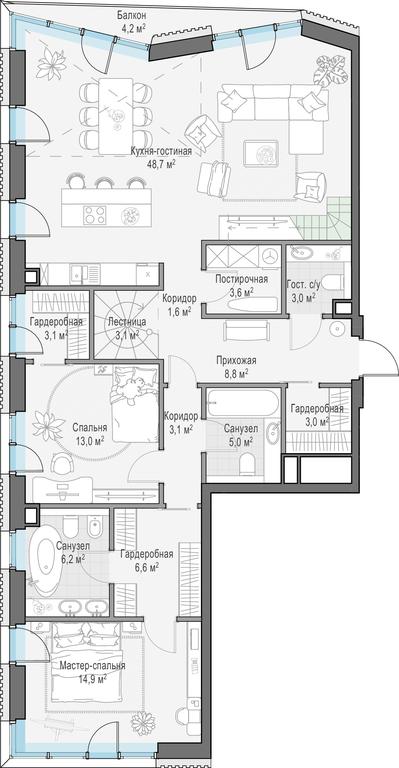 3-BD Apartment Sale, 171.3平方米 at Tishinskiy bulvar, Gruzinsky Val Street, 10, Moscow, Russia #1 3-BD Apartment Sale, 171.3平方米 at Tishinskiy bulvar, Gruzinsky Val Street, 10, Moscow, Russia #1