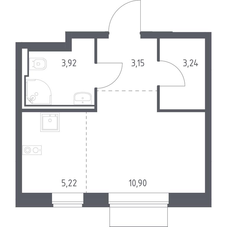 Apartment Sale, 26.43 sq. m. at Kvartal Domashnij, Donetskaya Street, 30с11, Moscow, Russia #1 Apartment Sale, 26.43 sq. m. at Kvartal Domashnij, Donetskaya Street, 30с11, Moscow, Russia #1