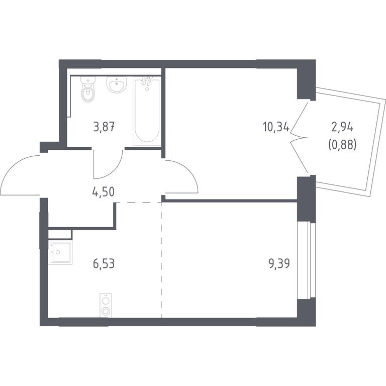 Apartment Sale, 35.51平方米 at Kvartal Marino, kvartal № 175, 1с1, Filimonkovskoye Municipal Formation, Moscow, Russia #1 Apartment Sale, 35.51平方米 at Kvartal Marino, kvartal № 175, 1с1, Filimonkovskoye Municipal Formation, Moscow, Russia #1