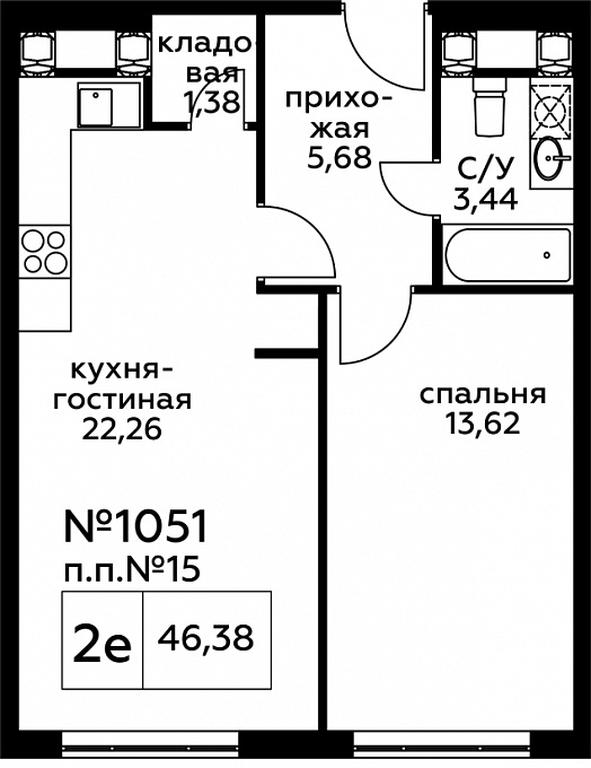 2-BD Apartment Sale, 46.31 sq. m. at Perets, Pyatnitskoye Highway, 58, Moscow, Russia #1 2-BD Apartment Sale, 46.31 sq. m. at Perets, Pyatnitskoye Highway, 58, Moscow, Russia #1