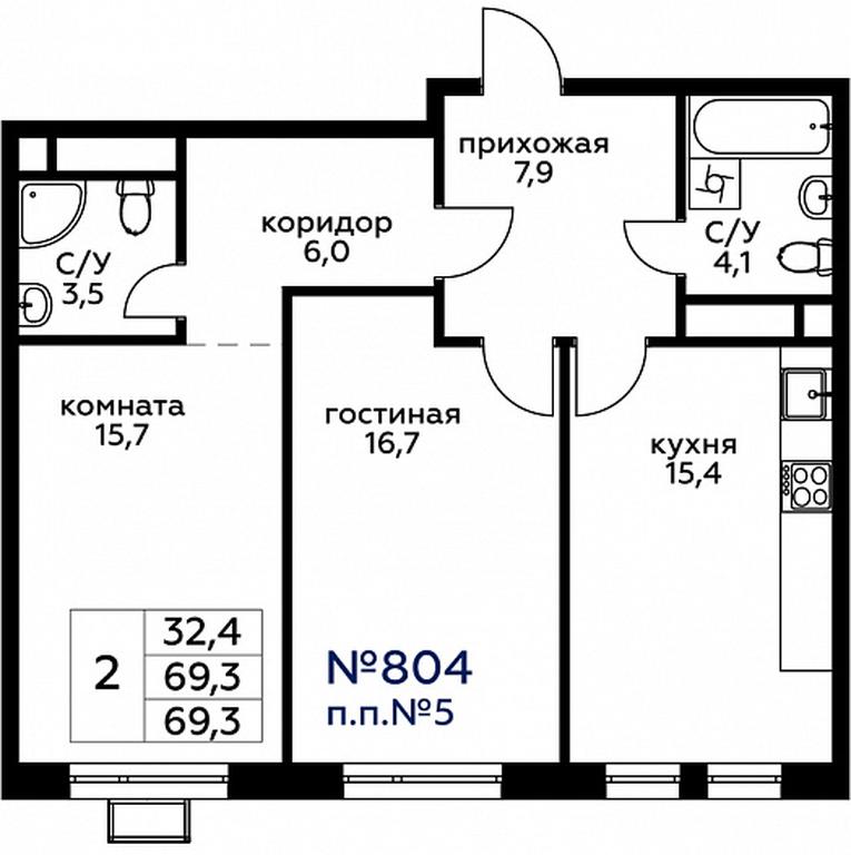 1-BD Apartment Sale, 69.1 sq. m. at Veresk, 3rd Khoroshyovskaya Street, вл19с3к1, Moscow, Russia #1 1-BD Apartment Sale, 69.1 sq. m. at Veresk, 3rd Khoroshyovskaya Street, вл19с3к1, Moscow, Russia #1