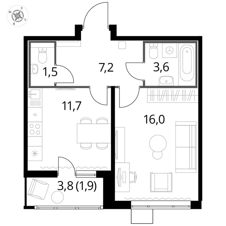 1-BD Apartment Sale, 41.9 sq. m. at Pervyi Lermontovskiy, zhiloy kompleks 1-y Lermontovskiy, Lyubertsy, Moscow Region, Russia #1 1-BD Apartment Sale, 41.9 sq. m. at Pervyi Lermontovskiy, zhiloy kompleks 1-y Lermontovskiy, Lyubertsy, Moscow Region, Russia #1
