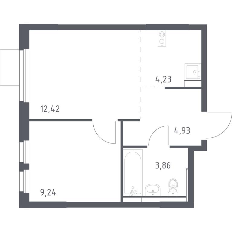 Apartment Sale, 34.68 sq. m. at Mytishchi Park, Silikatnaya ulitsa, 41к3, Mytischi, Moscow Region, Russia #1 Apartment Sale, 34.68 sq. m. at Mytishchi Park, Silikatnaya ulitsa, 41к3, Mytischi, Moscow Region, Russia #1