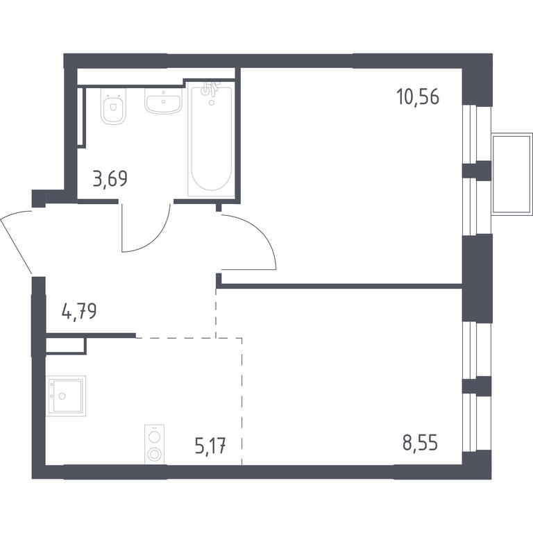 Apartment Sale, 33.04平方米 at Kvartal Strogino, zhiloy kompleks Kvartal Strogino, Krasnogorsk, Moscow Region, Russia #1 Apartment Sale, 33.04平方米 at Kvartal Strogino, zhiloy kompleks Kvartal Strogino, Krasnogorsk, Moscow Region, Russia #1