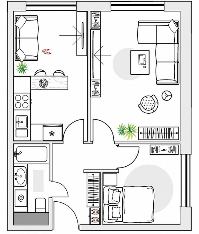 2-BD Apartment Sale, 42.2平方米 at Perets, Pyatnitskoye Highway, 58, Moscow, Russia #1