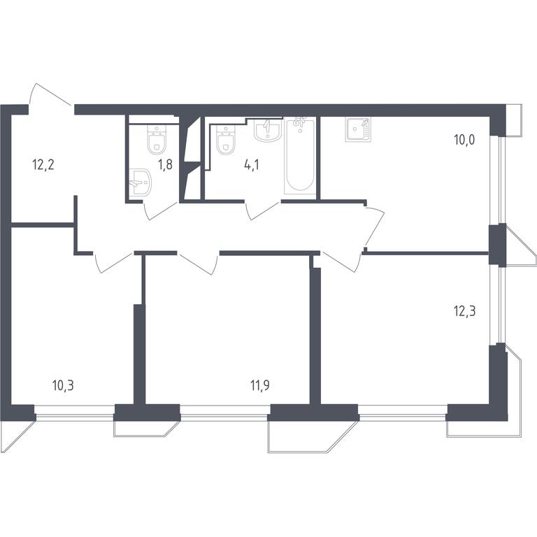 2-BD Apartment Sale, 62.5平方米 at Sputnik, Lipovoy Roschi Street, 1к4, derevnya Razdory, Odintsovskiy City District, Moscow Region, Russia #1 2-BD Apartment Sale, 62.5平方米 at Sputnik, Lipovoy Roschi Street, 1к4, derevnya Razdory, Odintsovskiy City District, Moscow Region, Russia #1