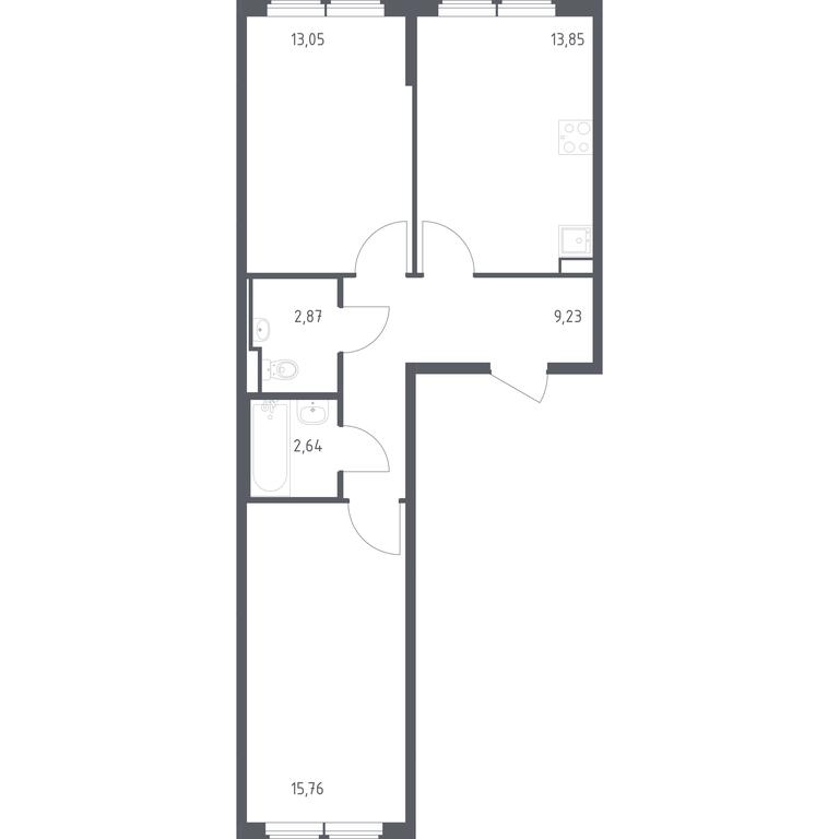 1-BD Apartment Sale, 57.4 sq. m. at Ostafevo, Ostafyevskoe Highway, 12к1, Ryazanovskoe Settlement, Moscow, Russia #1 1-BD Apartment Sale, 57.4 sq. m. at Ostafevo, Ostafyevskoe Highway, 12к1, Ryazanovskoe Settlement, Moscow, Russia #1