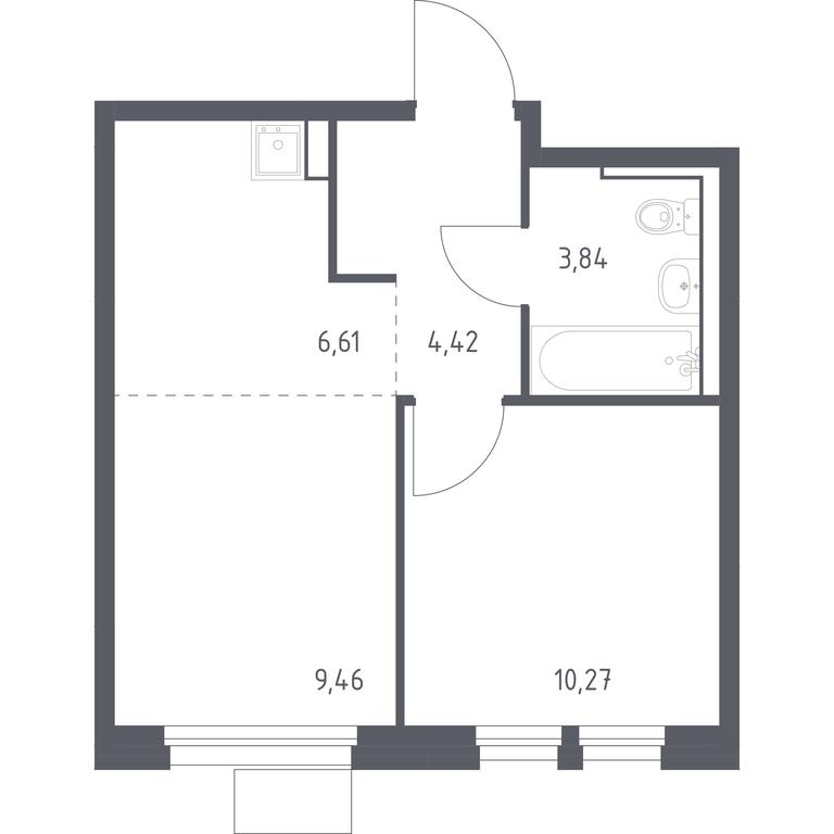 Apartment Sale, 34.6 sq. m. at Kvartal Ivakino, kvartal Ivakino, mikrorayon Klyazma-Starbeyevo, Khimki, Moscow Region, Russia #1