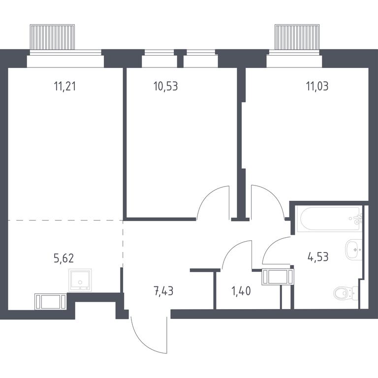 1-BD Apartment Sale, 51.75平方米 at Bolshoe Putilkovo, Prostornaya ulitsa, 1, Putilkovo Village, Krasnogorsk City District, Moscow Region, Russia #1 1-BD Apartment Sale, 51.75平方米 at Bolshoe Putilkovo, Prostornaya ulitsa, 1, Putilkovo Village, Krasnogorsk City District, Moscow Region, Russia #1