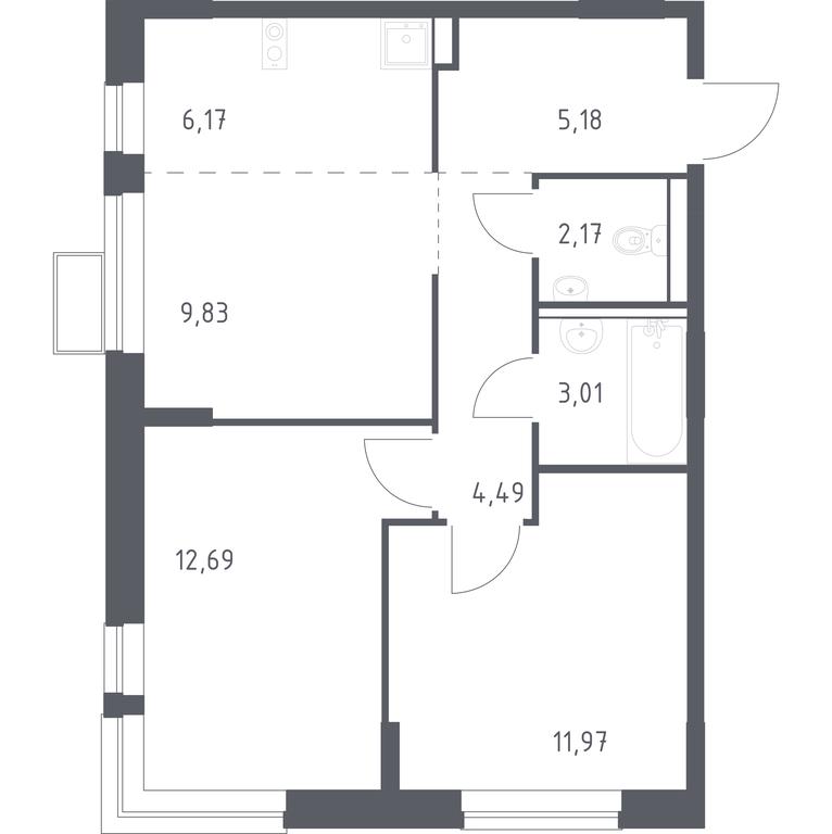 Продажа 1-комн. квартиры, 55,51 м² в ЖК «Егорово Парк», 1-й квартал, посёлок Жилино-1, городской округ Люберцы, Московская область, Россия #1 Продажа 1-комн. квартиры, 55,51 м² в ЖК «Егорово Парк», 1-й квартал, посёлок Жилино-1, городской округ Люберцы, Московская область, Россия #1