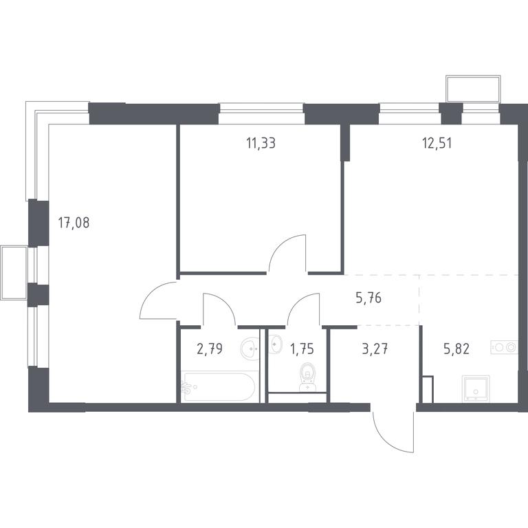 1-BD Apartment Sale, 60.31 sq. m. at Egorovo Park, 1-y kvartal, posyolok Zhilino-1, Lubertsy City District, Moscow Region, Russia #1 1-BD Apartment Sale, 60.31 sq. m. at Egorovo Park, 1-y kvartal, posyolok Zhilino-1, Lubertsy City District, Moscow Region, Russia #1