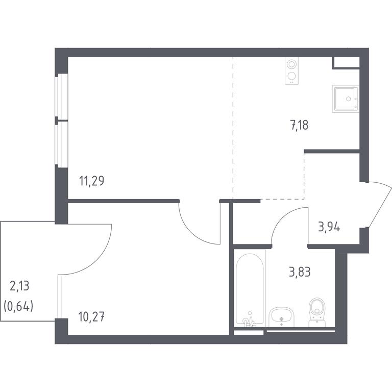 Apartment Sale, 37.15 sq. m. at Ostafevo, Ostafyevskoe Highway, 12к1, Ryazanovskoe Settlement, Moscow, Russia #1