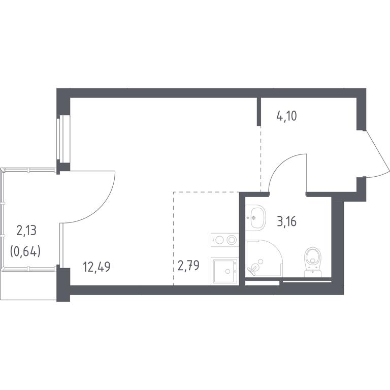 Apartment Sale, 23.18 sq. m. at Ostafevo, Ostafyevskoe Highway, 12к1, Ryazanovskoe Settlement, Moscow, Russia #1