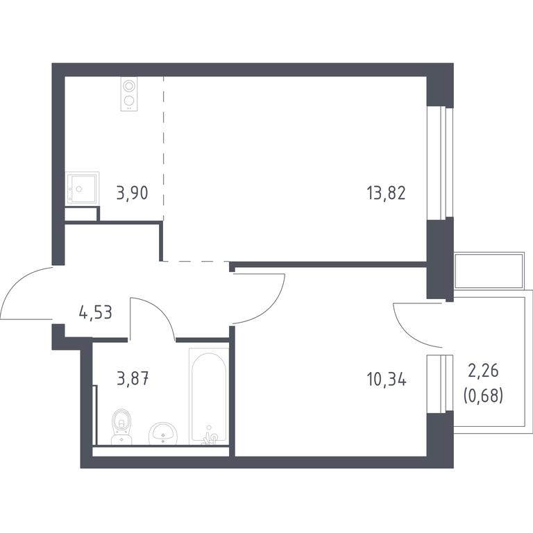 Apartment Sale, 37.14 sq. m. at Egorovo Park, 1-y kvartal, posyolok Zhilino-1, Lubertsy City District, Moscow Region, Russia #1 Apartment Sale, 37.14 sq. m. at Egorovo Park, 1-y kvartal, posyolok Zhilino-1, Lubertsy City District, Moscow Region, Russia #1