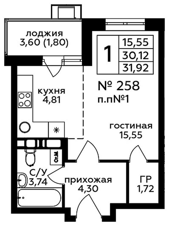 Apartment Sale, 32.2 sq. m. at Klenovye Allei, Charoitovaya Street, 1к1, Desyonovskoye Settlement, Moscow, Russia #1 Apartment Sale, 32.2 sq. m. at Klenovye Allei, Charoitovaya Street, 1к1, Desyonovskoye Settlement, Moscow, Russia #1
