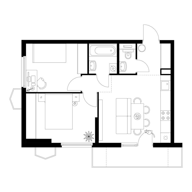 2-BD Apartment Sale, 49.5平方米 at Businovskiy Park, Izhorskaya Street, 6с5, Moscow, Russia #1 2-BD Apartment Sale, 49.5平方米 at Businovskiy Park, Izhorskaya Street, 6с5, Moscow, Russia #1