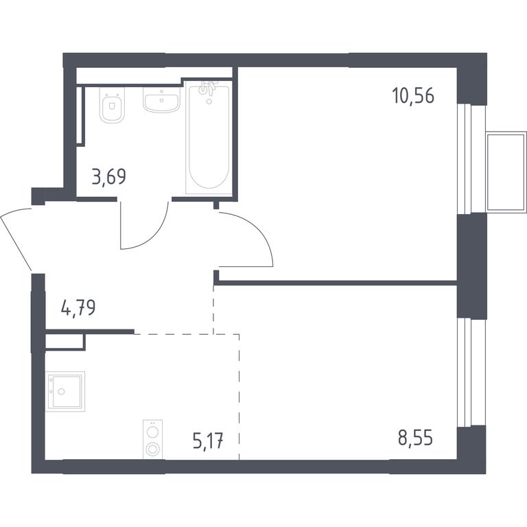 Apartment Sale, 33.04 sq. m. at Kvartal Strogino, zhiloy kompleks Kvartal Strogino, Krasnogorsk, Moscow Region, Russia #1