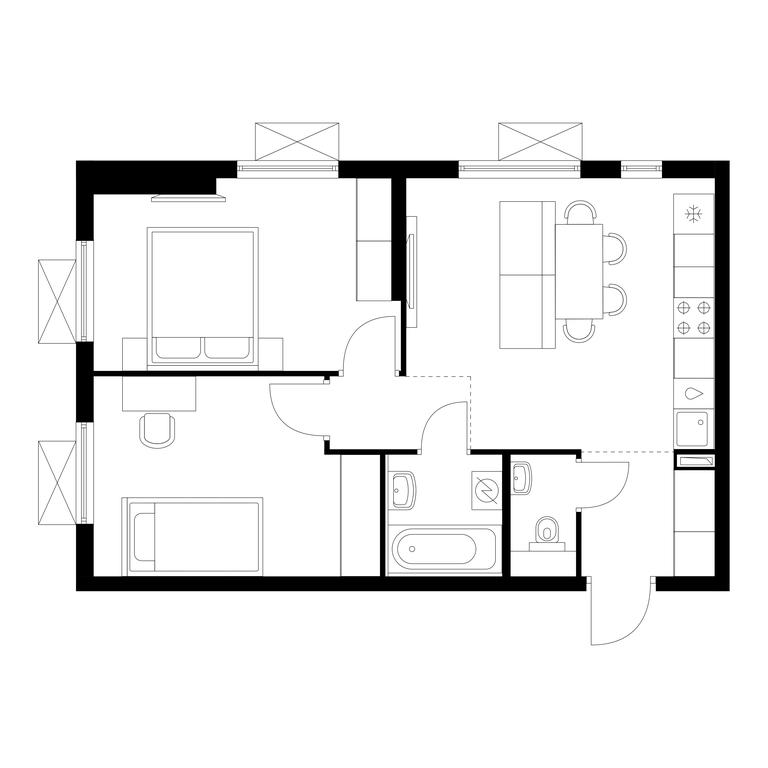 2-BD Apartment Sale, 51.5 sq. m. at Yauza Park, ulitsa Kolontsova, 4, Mytischi, Moscow Region, Russia #1 2-BD Apartment Sale, 51.5 sq. m. at Yauza Park, ulitsa Kolontsova, 4, Mytischi, Moscow Region, Russia #1