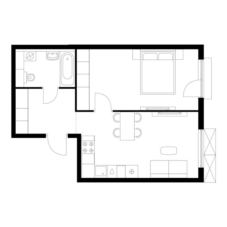 1-BD Apartment Sale, 44 sq. m. at Yauza Park, ulitsa Kolontsova, 4, Mytischi, Moscow Region, Russia #1 1-BD Apartment Sale, 44 sq. m. at Yauza Park, ulitsa Kolontsova, 4, Mytischi, Moscow Region, Russia #1