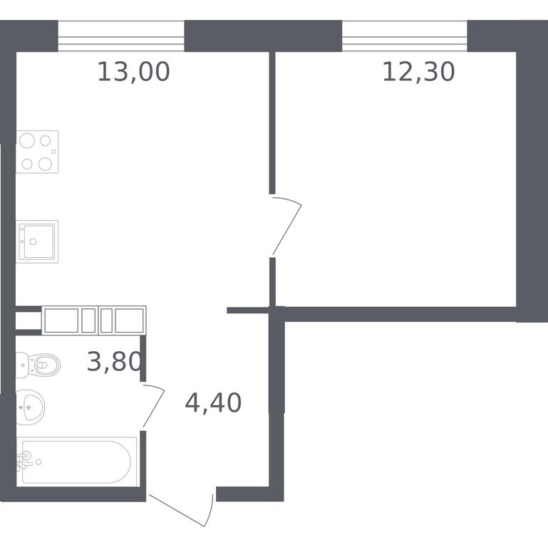 Apartment Sale, 33.5 sq. m. at Olhovy Kvartal, 5-ya ulitsa Lesnyye Polyany, posyolok Gazoprovod, Sosenskoye Settlement, Moscow, Russia #1 Apartment Sale, 33.5 sq. m. at Olhovy Kvartal, 5-ya ulitsa Lesnyye Polyany, posyolok Gazoprovod, Sosenskoye Settlement, Moscow, Russia #1