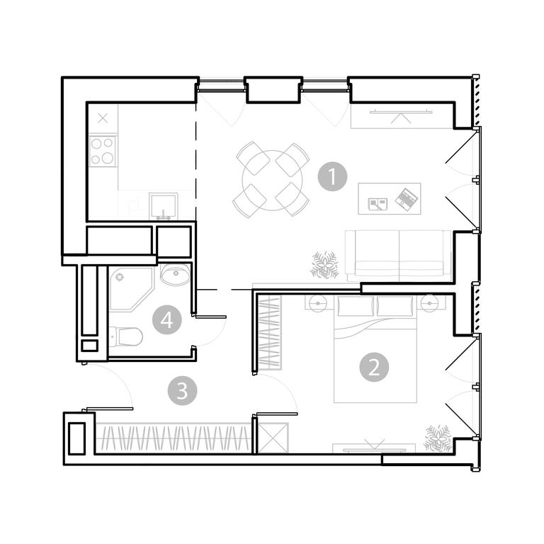 1-BD Apartment Sale, 46.41 sq. m. at EvoPark Sokolniki, Poteshnaya Street, Moscow, Russia #1 1-BD Apartment Sale, 46.41 sq. m. at EvoPark Sokolniki, Poteshnaya Street, Moscow, Russia #1