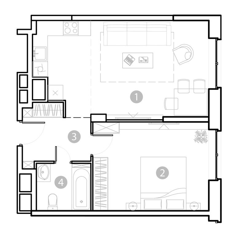 1-BD Apartment Sale, 52.25 sq. m. at EvoPark Sokolniki, Poteshnaya Street, Moscow, Russia #1 1-BD Apartment Sale, 52.25 sq. m. at EvoPark Sokolniki, Poteshnaya Street, Moscow, Russia #1