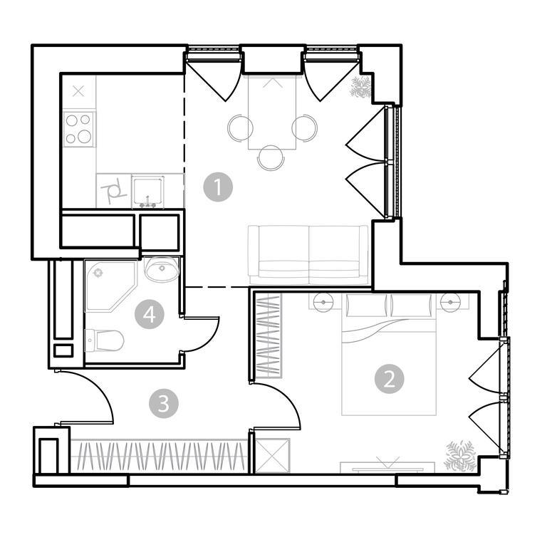 1-BD Apartment Sale, 39.81 sq. m. at EvoPark Sokolniki, Poteshnaya Street, Moscow, Russia #2