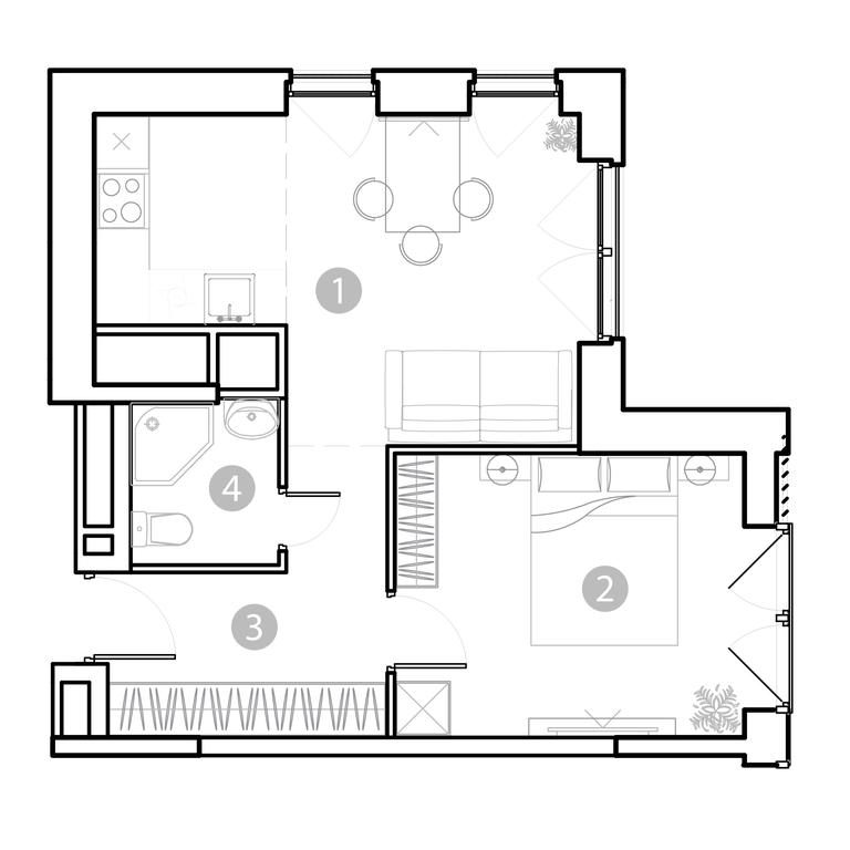 1-BD Apartment Sale, 39.81 sq. m. at EvoPark Sokolniki, Poteshnaya Street, Moscow, Russia #1