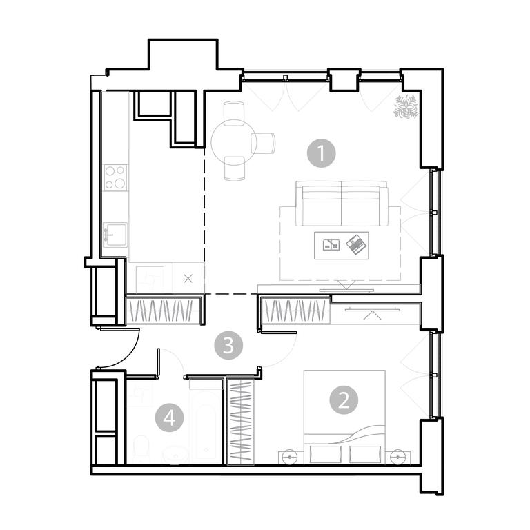1-BD Apartment Sale, 55.65 sq. m. at EvoPark Sokolniki, Poteshnaya Street, Moscow, Russia #1 1-BD Apartment Sale, 55.65 sq. m. at EvoPark Sokolniki, Poteshnaya Street, Moscow, Russia #1