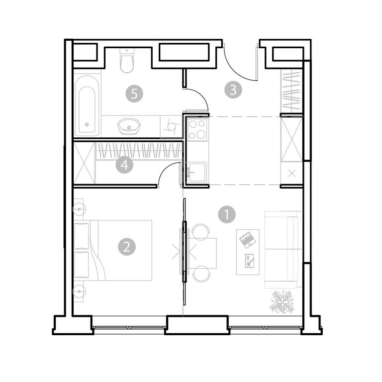 1-BD Apartment Sale, 40.33平方米 at EvoPark Sokolniki, Poteshnaya Street, Moscow, Russia #2 1-BD Apartment Sale, 40.33平方米 at EvoPark Sokolniki, Poteshnaya Street, Moscow, Russia #2