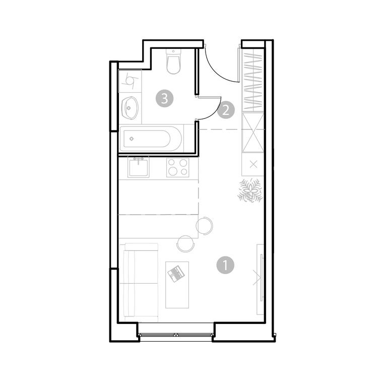 Apartment Sale, 26.12 sq. m. at EvoPark Sokolniki, Poteshnaya Street, Moscow, Russia #2