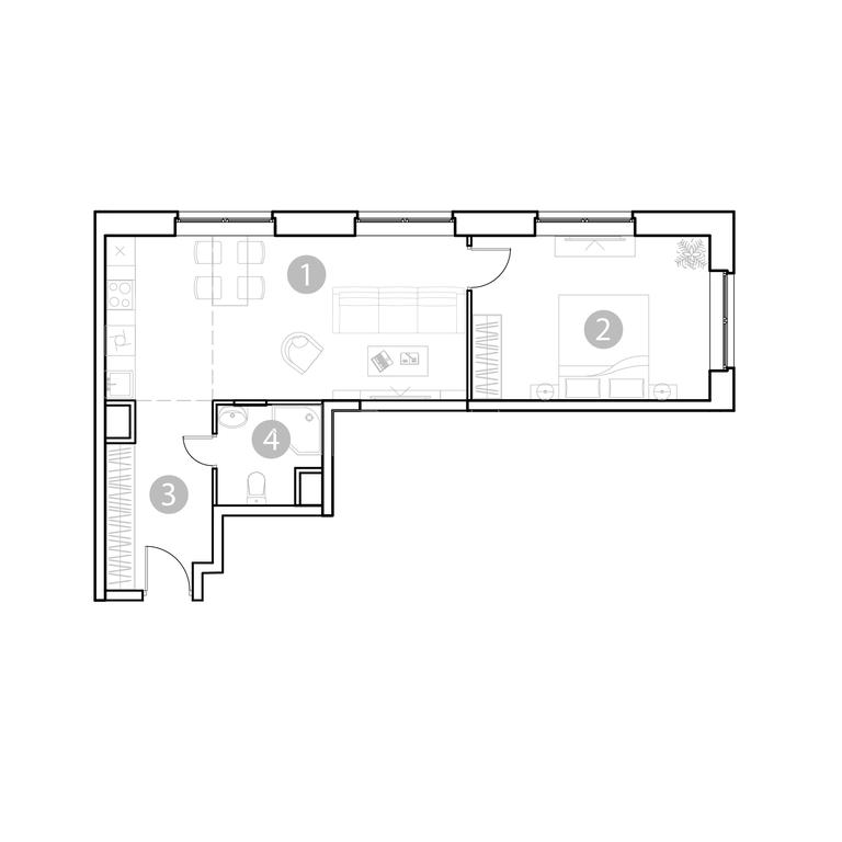 1-BD Apartment Sale, 50.97平方米 at EvoPark Sokolniki, Poteshnaya Street, Moscow, Russia #2 1-BD Apartment Sale, 50.97平方米 at EvoPark Sokolniki, Poteshnaya Street, Moscow, Russia #2