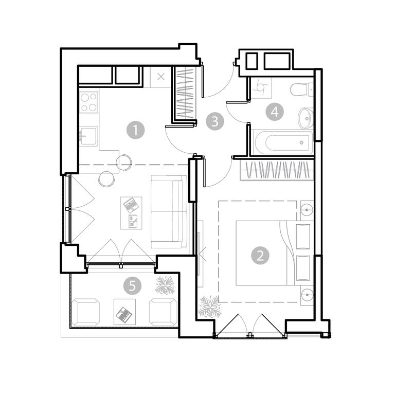 1-BD Apartment Sale, 43.84平方米 at EvoPark Sokolniki, Poteshnaya Street, Moscow, Russia #1 1-BD Apartment Sale, 43.84平方米 at EvoPark Sokolniki, Poteshnaya Street, Moscow, Russia #1