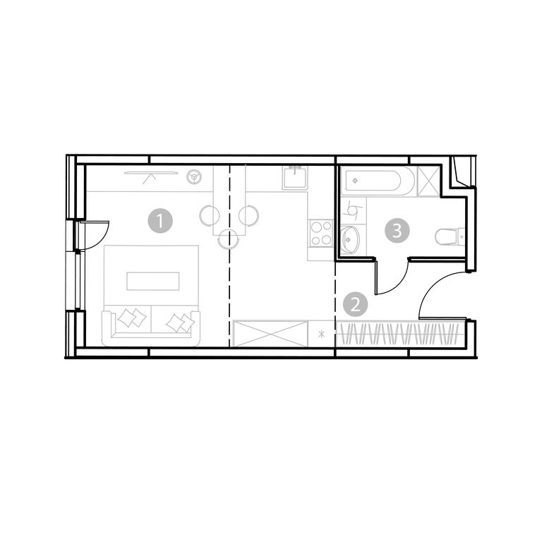 Apartment Sale, 32.34平方米 at EvoPark Izmaylovo, Elektrodnaya Street, Moscow, Russia #1