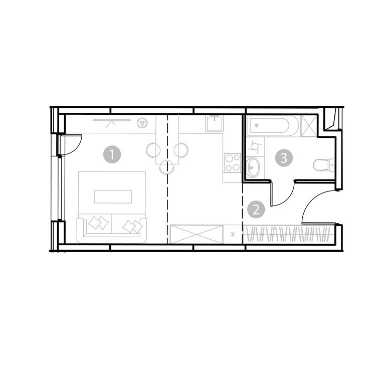 Apartment Sale, 32.34平方米 at EvoPark Izmaylovo, Elektrodnaya Street, Moscow, Russia #1